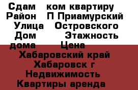 Сдам 1 ком квартиру  › Район ­ П.Приамурский  › Улица ­ Островского › Дом ­ 12 › Этажность дома ­ 5 › Цена ­ 10 000 - Хабаровский край, Хабаровск г. Недвижимость » Квартиры аренда   